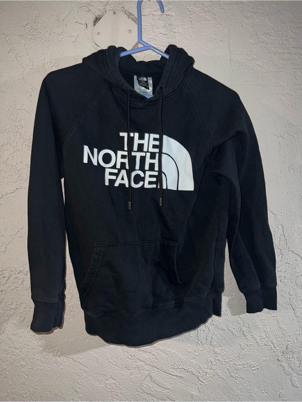 The North Face Black Pullover Hoodie with White Logo